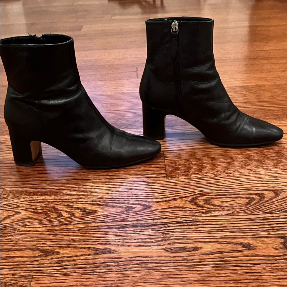 Zara Black Heeled Ankle Boots